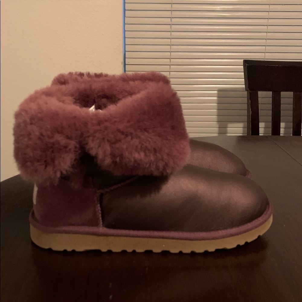 Purple Bailey Button UGG Boots Size 6